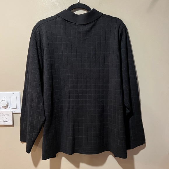 NWT Sioni Black Knit Cardigan with Metallic Gold Buttons - Picture 12 of 15